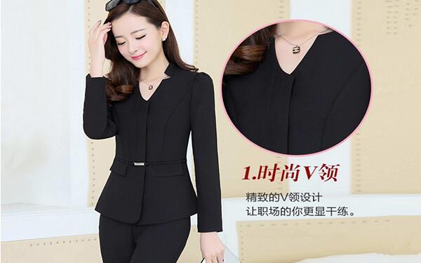 女士時(shí)尚V領(lǐng)西服套裝